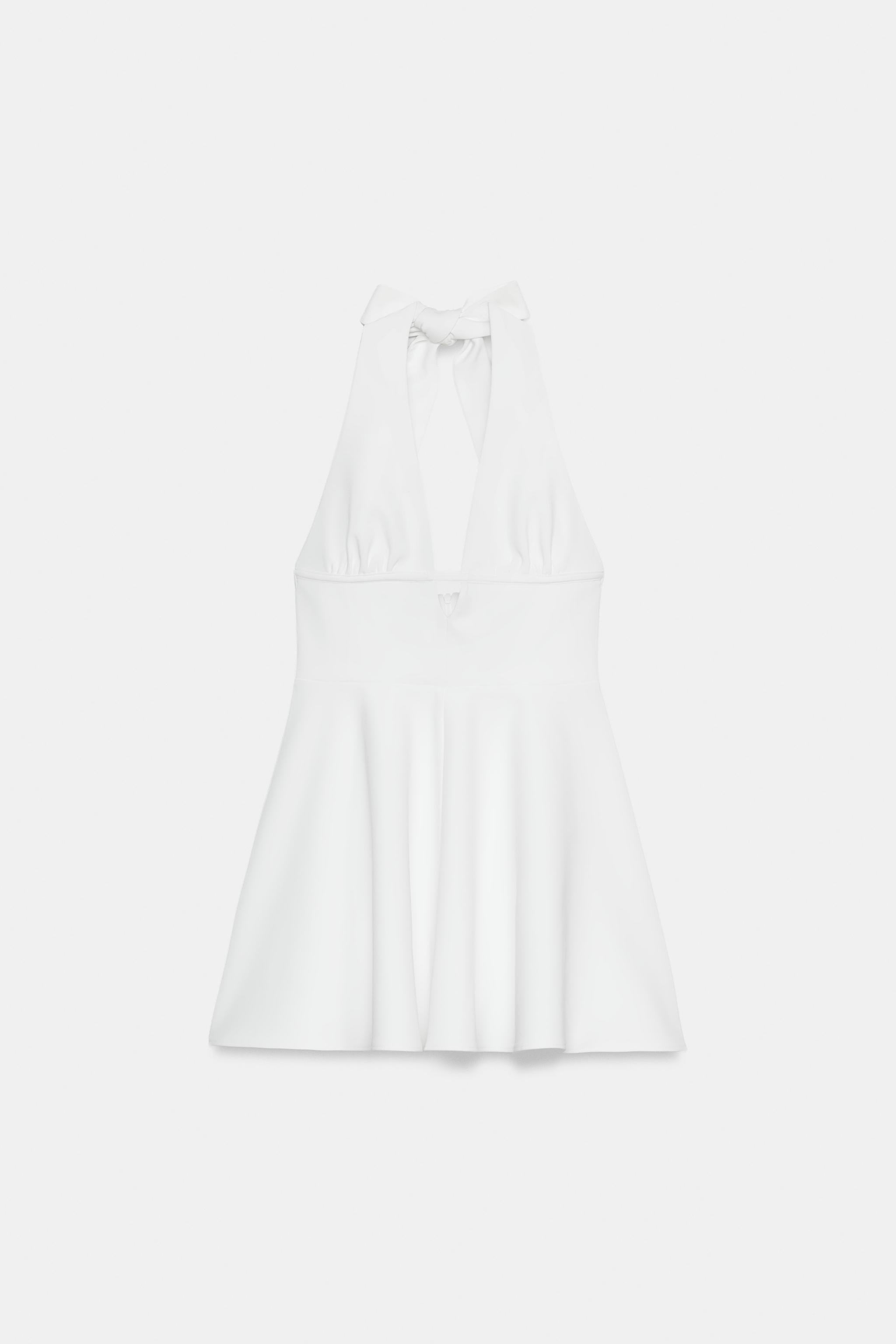 HALTER CAPE SKIRT DRESS